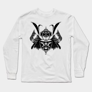 Samurai helmet B&W Long Sleeve T-Shirt